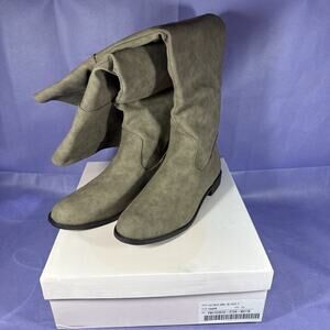 Just Fab Flat Boot Taupe Women's size 11